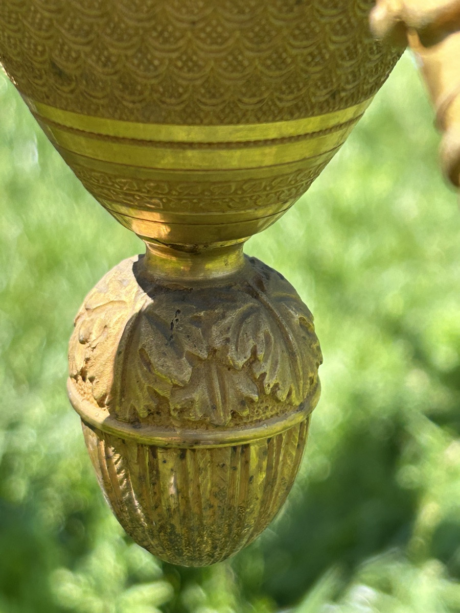 Louis XVI Gilt Bronze Chandelier-photo-4
