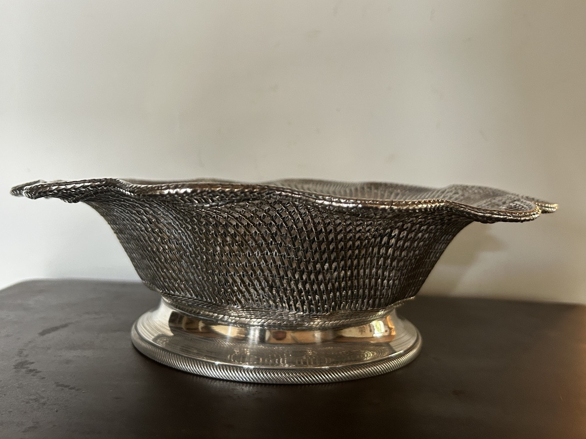 Christofle paire de coupes corbeille -photo-4