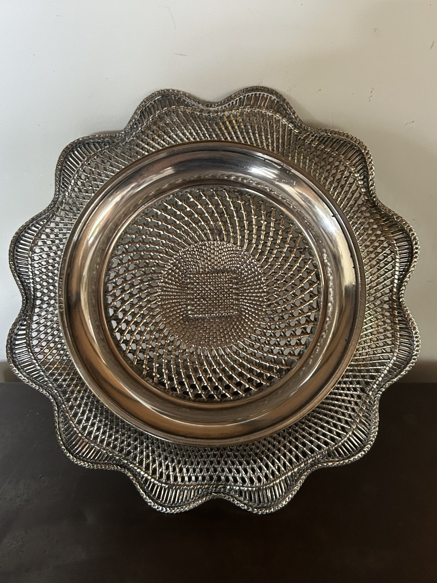 Christofle paire de coupes corbeille -photo-5