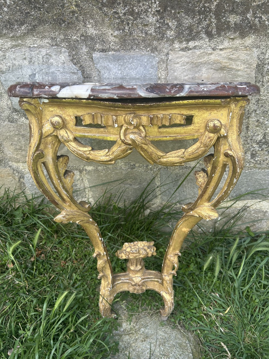 Console bois doré -photo-1