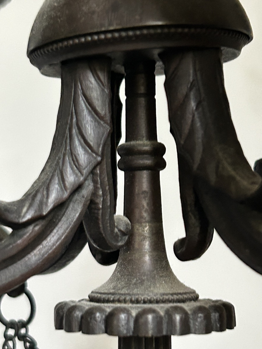 Pair Of Antique 19th Century Candlesticks-photo-3