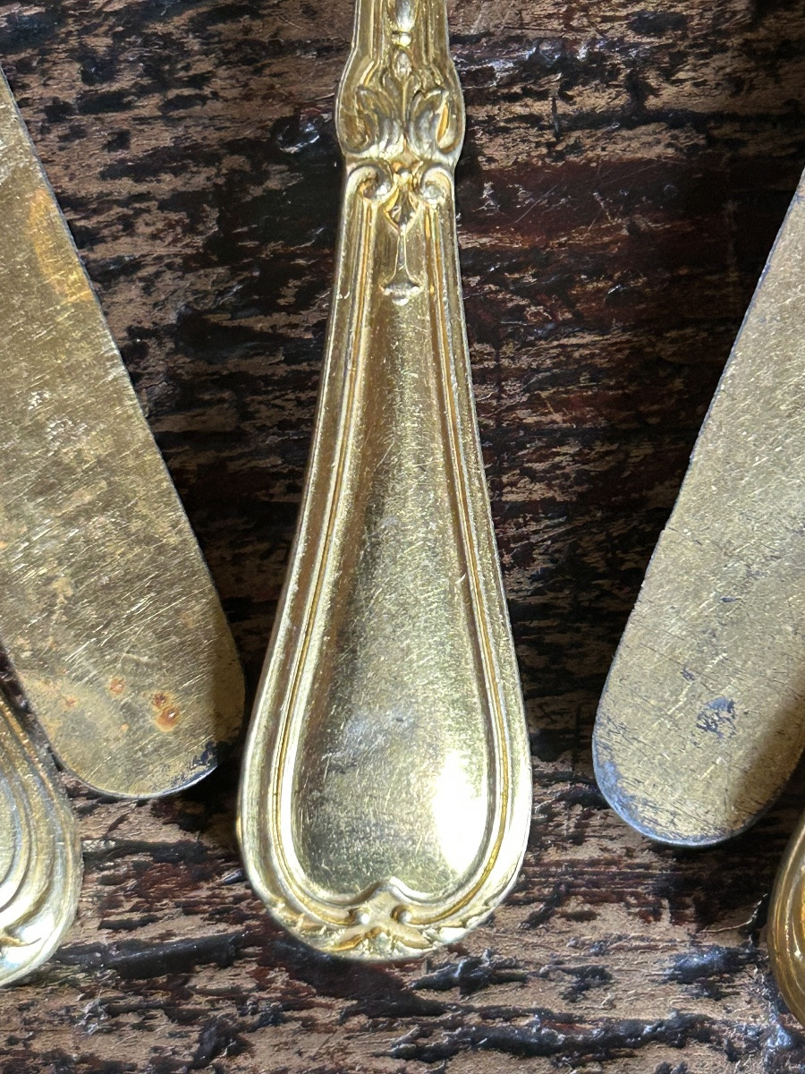 Christofle couverts dorés Louis XV -photo-6