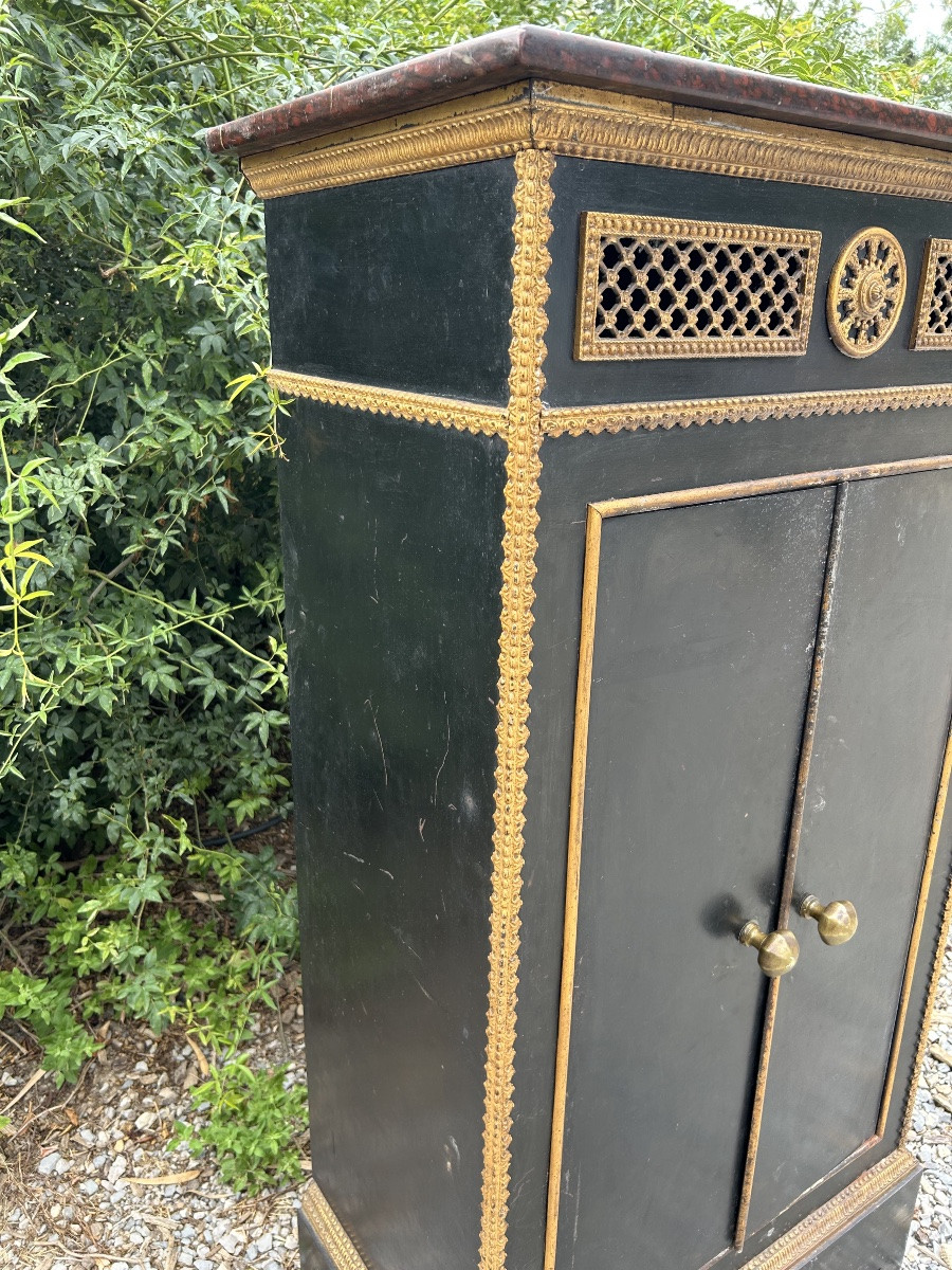 Armoire chauffe plats buffet chauffant 19eme Napoléon 3-photo-8