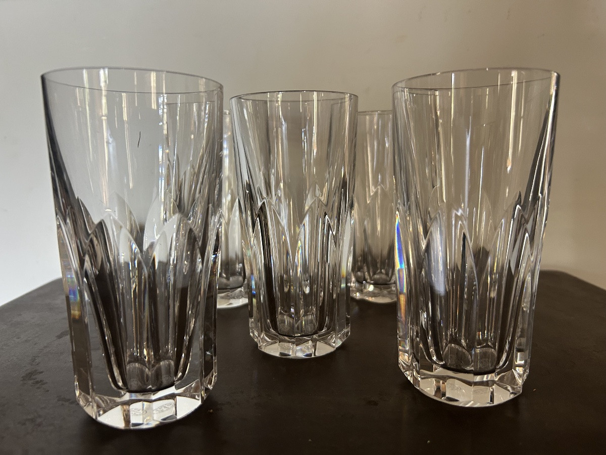Baccarat Series Of 11 Crystal Mugs-photo-4