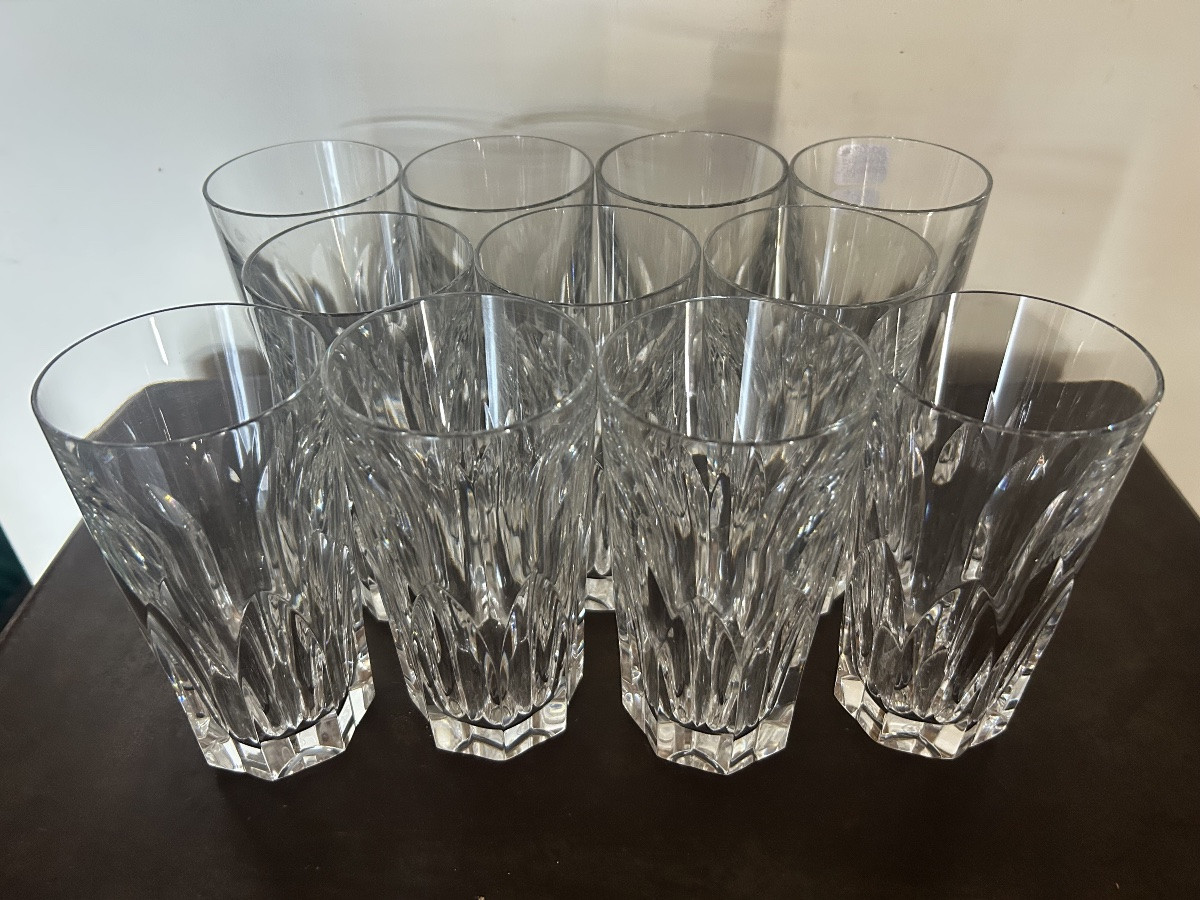 Baccarat Series Of 11 Crystal Mugs-photo-1