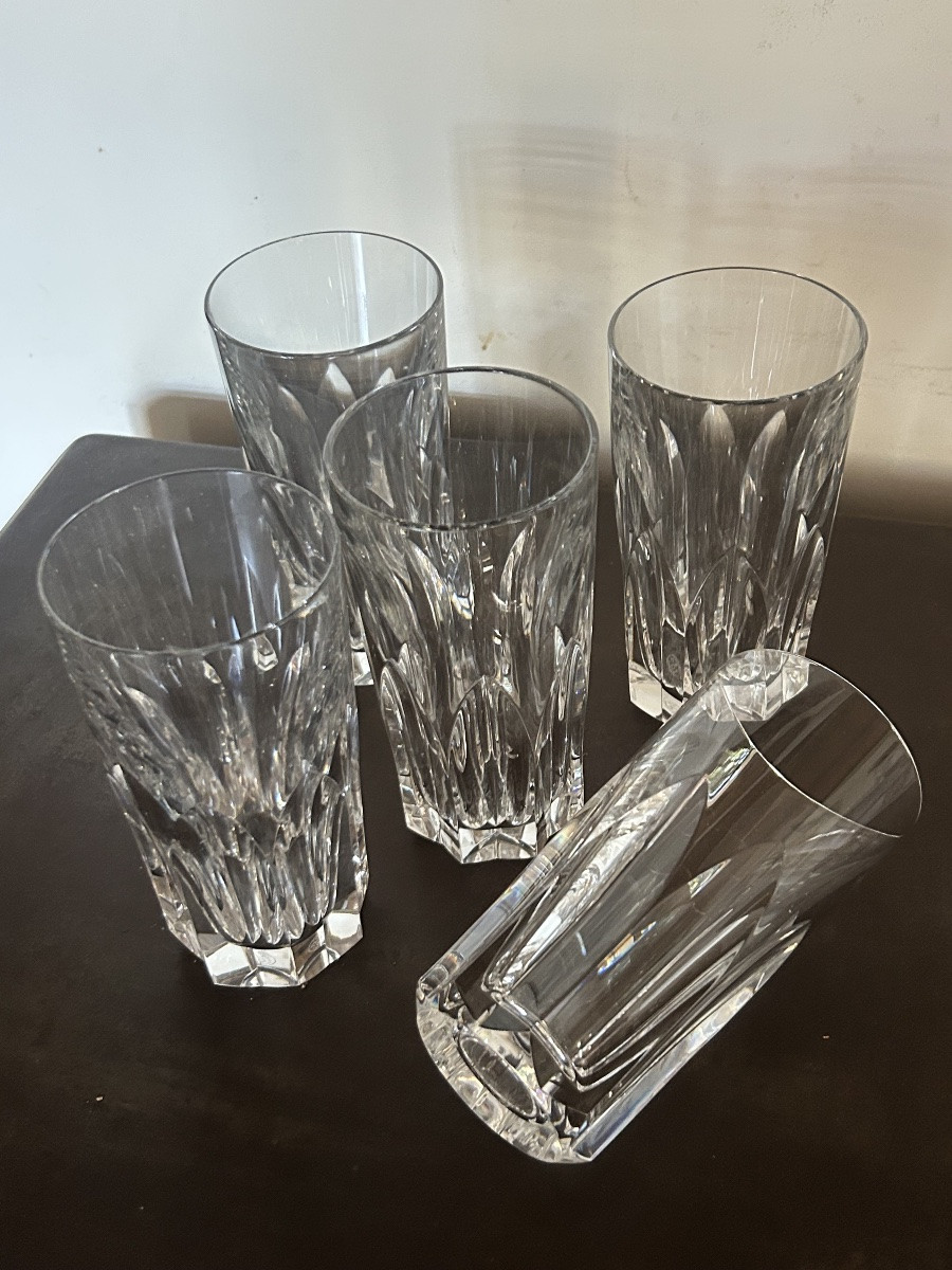 Baccarat Series Of 11 Crystal Mugs-photo-3