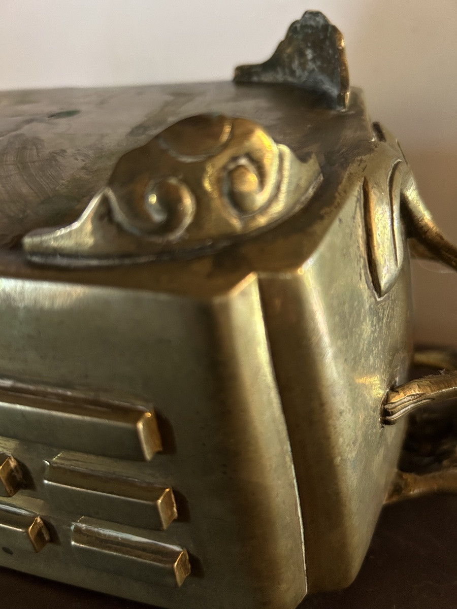 Indochine brûle parfum en bronze doré -photo-4