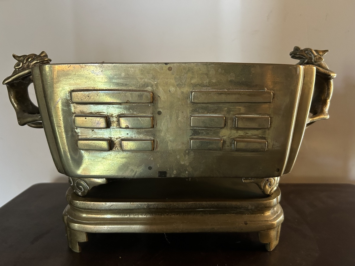 Indochine brûle parfum en bronze doré -photo-1