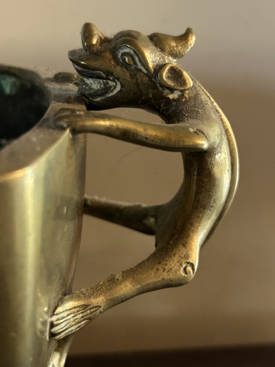 Indochine brûle parfum en bronze doré -photo-6