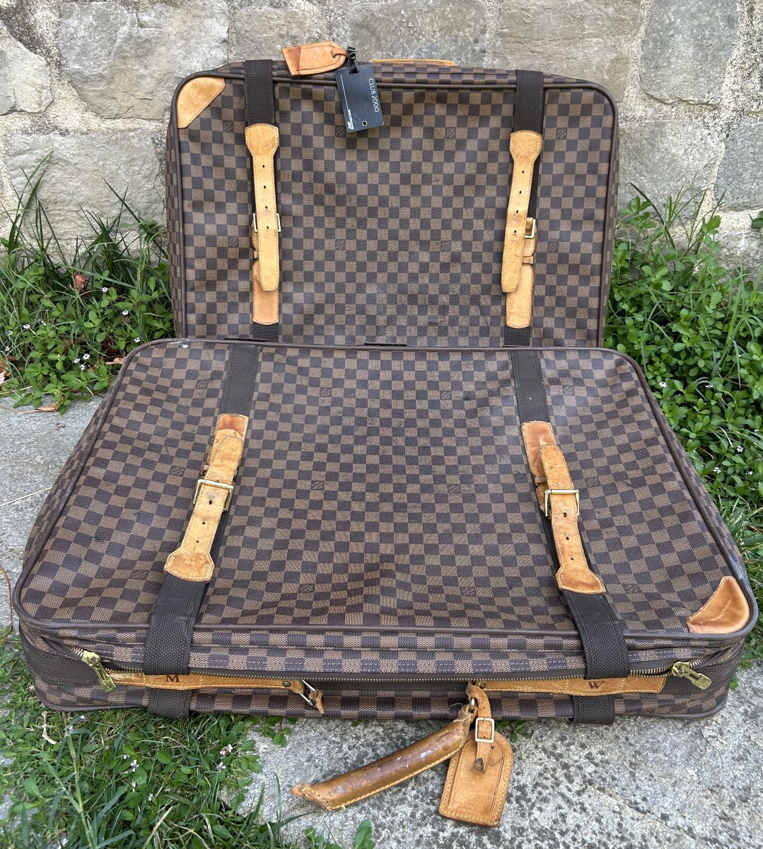 Louis Vuitton Pair Of Soft Suitcases 