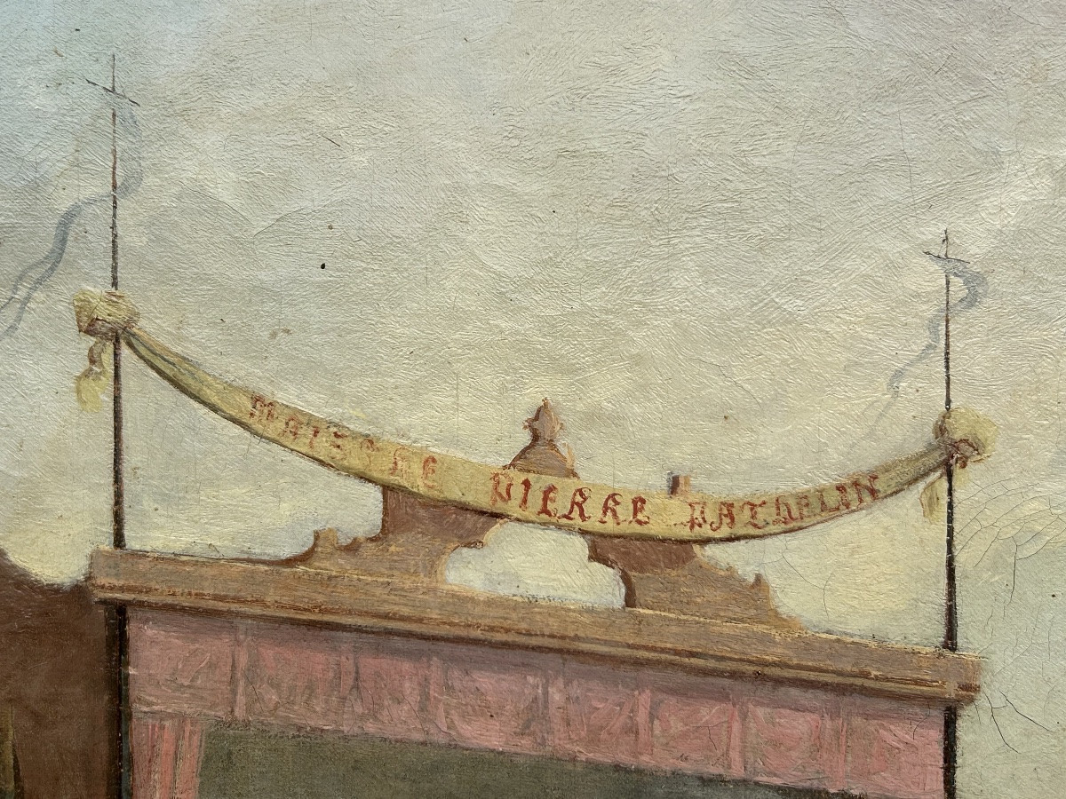 Eugene Baudouin Painting Medieval Theater Scene -photo-3