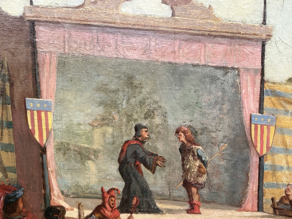 Eugene Baudouin Painting Medieval Theater Scene -photo-2