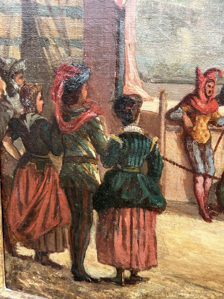 Eugene Baudouin Painting Medieval Theater Scene -photo-3