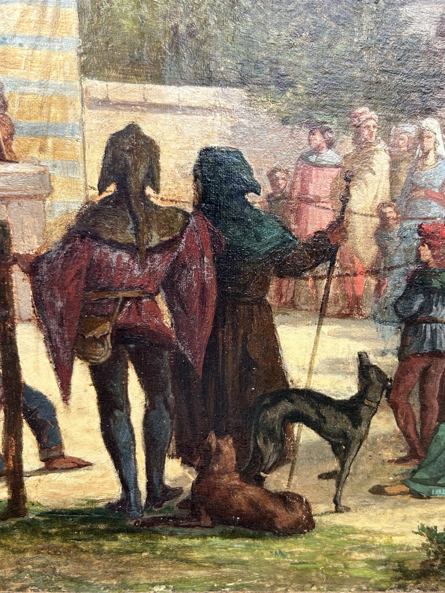Eugene Baudouin Painting Medieval Theater Scene -photo-5