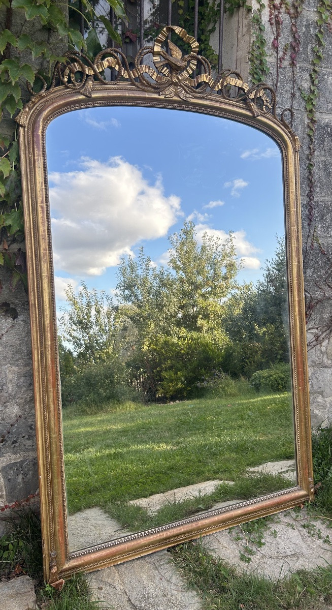 Louis Philippe Mirror With Bird Pediment -photo-1