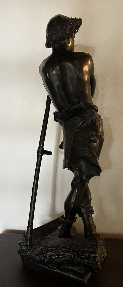 Eugene Marioton sculpture bronze jeune homme-photo-6