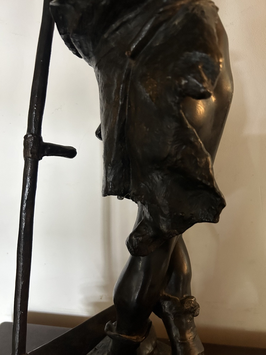Eugene Marioton sculpture bronze jeune homme-photo-8