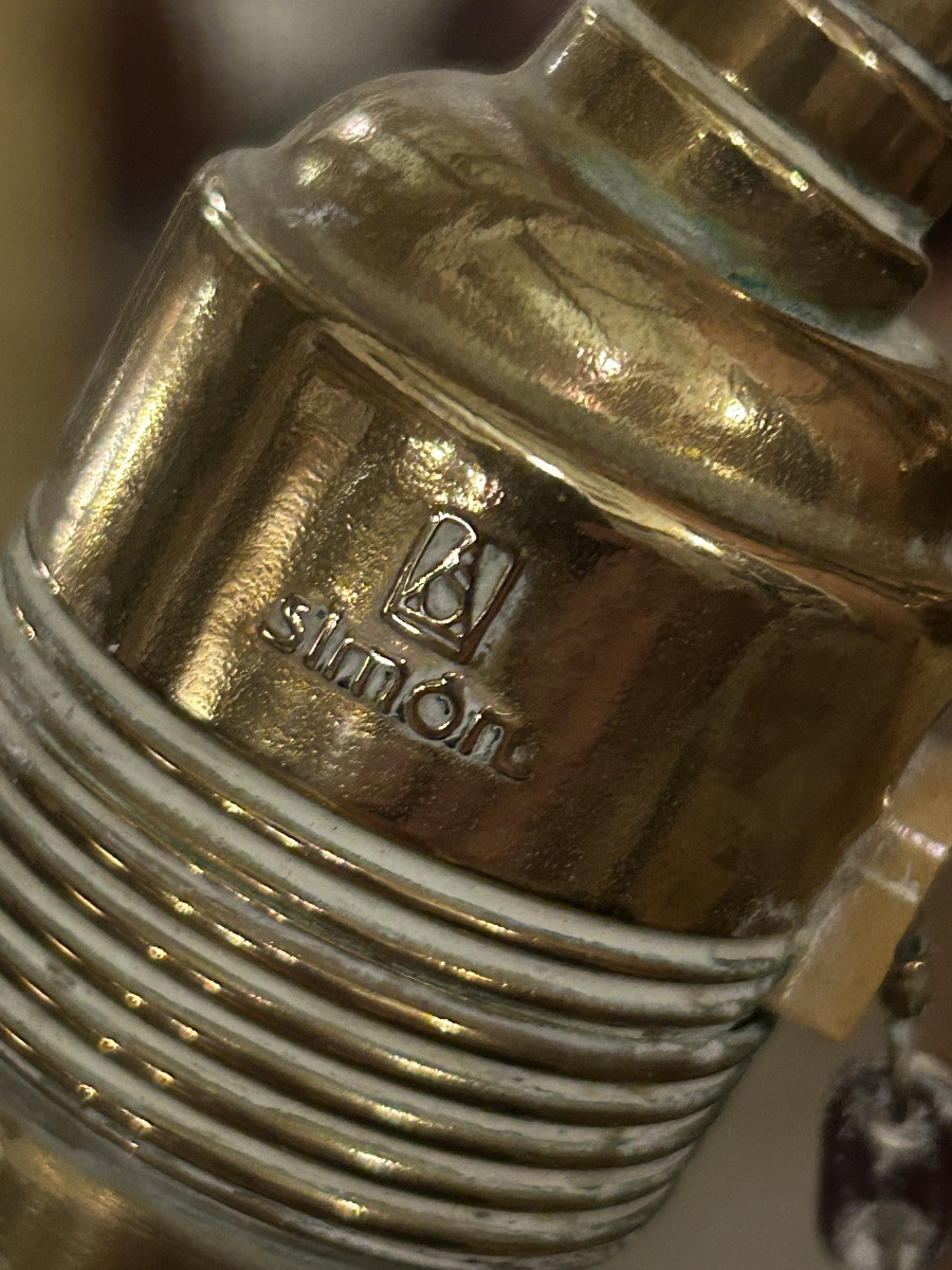 Lampe de séjour bougeoir laiton -photo-2