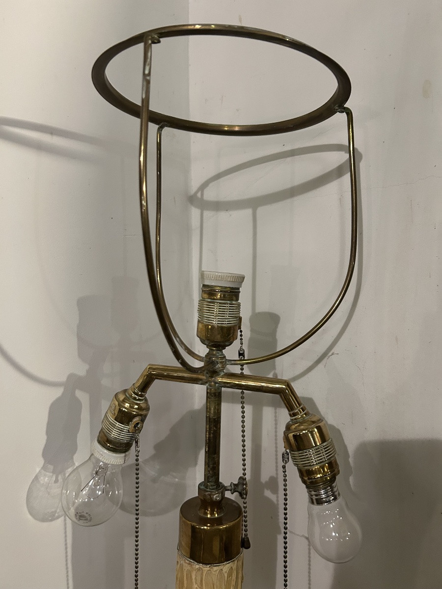 Lampe de séjour bougeoir laiton -photo-4