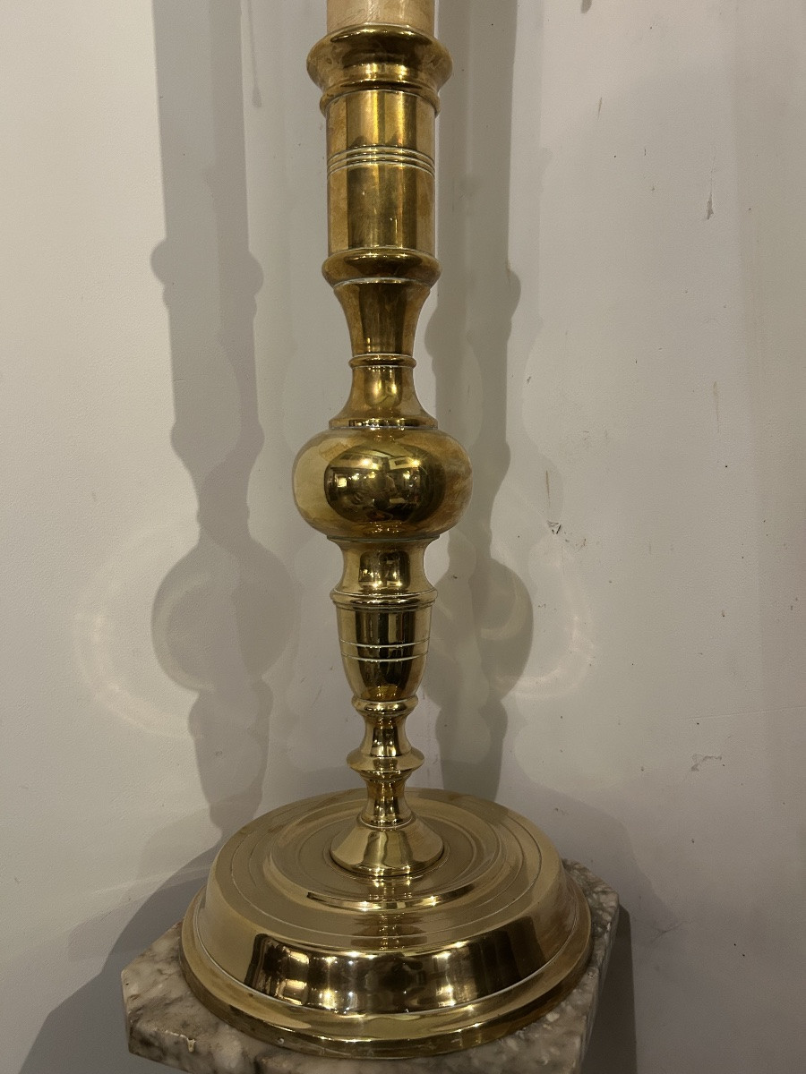 Lampe de séjour bougeoir laiton -photo-2