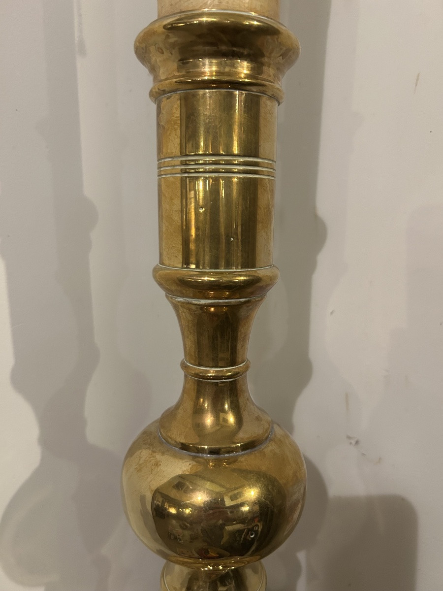 Lampe de séjour bougeoir laiton -photo-4