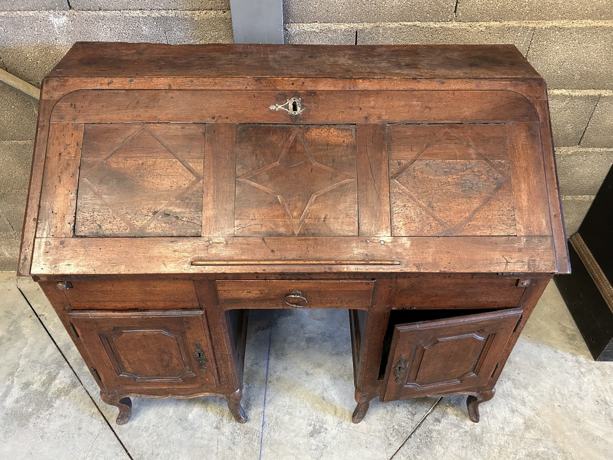 Bureau scriban noyer 18eme Louis XV -photo-1