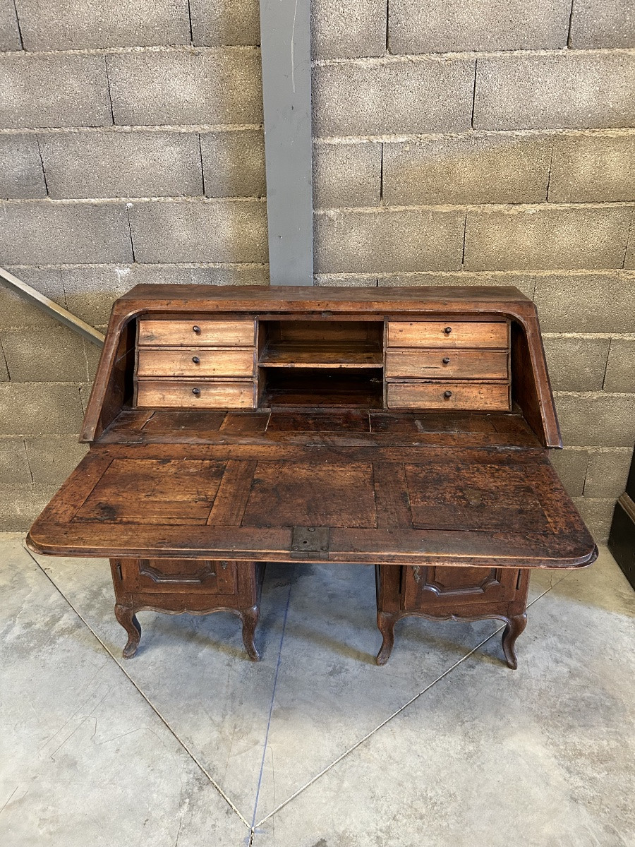 Bureau scriban noyer 18eme Louis XV -photo-2