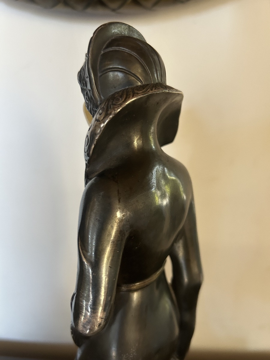 Hippolyte Moreau Art Deco Statue Of A Woman-photo-6