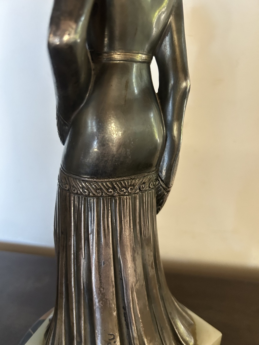 Hippolyte Moreau Art Deco Statue Of A Woman-photo-8