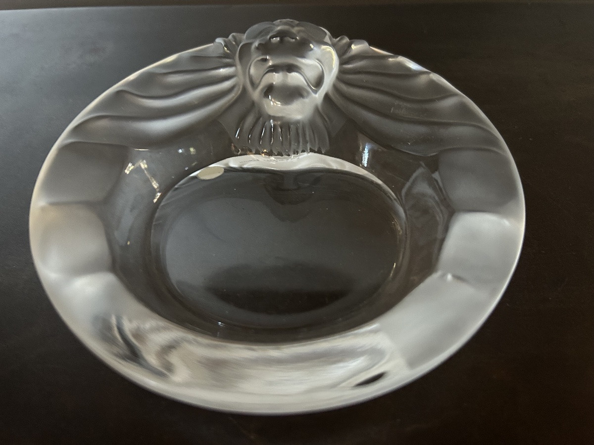 Lalique Lion Ashtray-photo-4