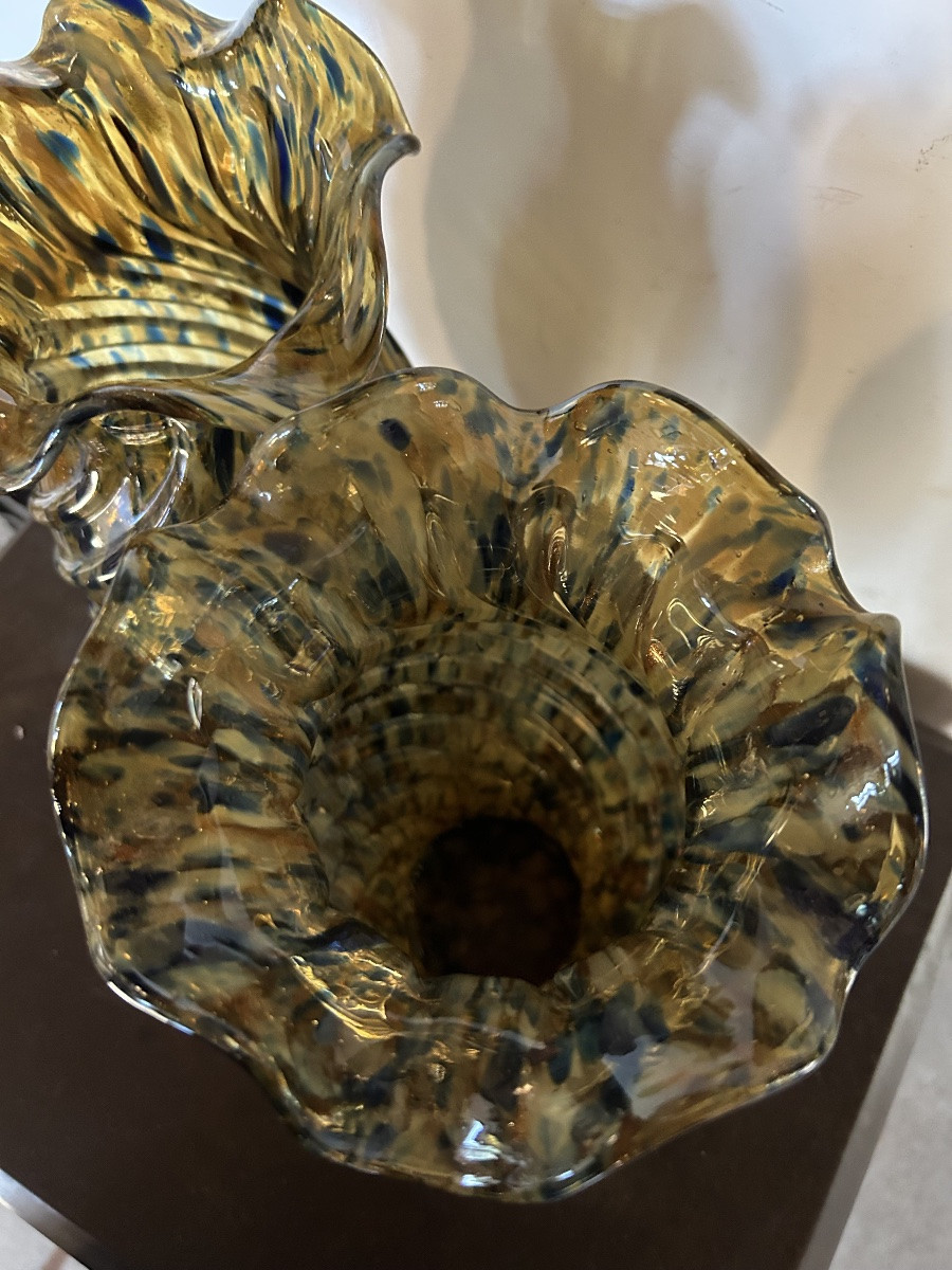 Clichy Crystal Factory Pair Of Vases -photo-4