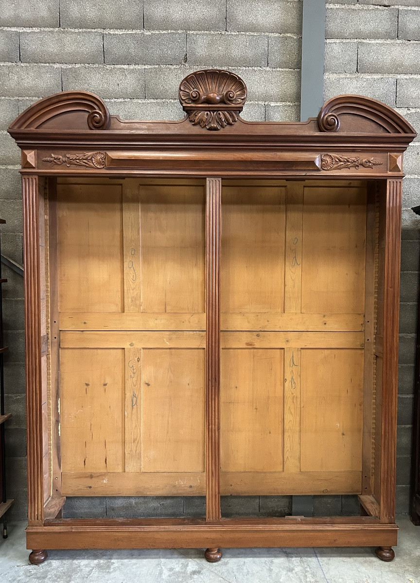 Bibliothèque noyer Neo Classique -photo-2