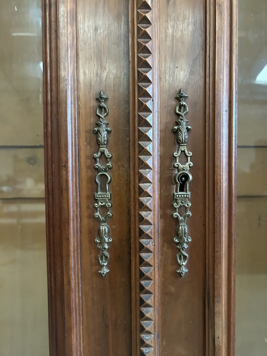 Bibliothèque noyer Neo Classique -photo-4