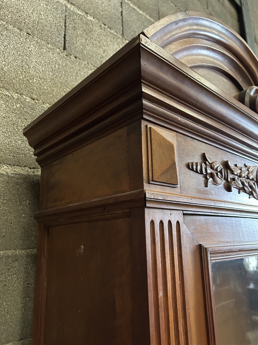 Bibliothèque noyer Neo Classique -photo-4