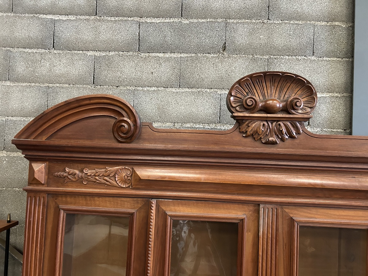 Bibliothèque noyer Neo Classique -photo-5