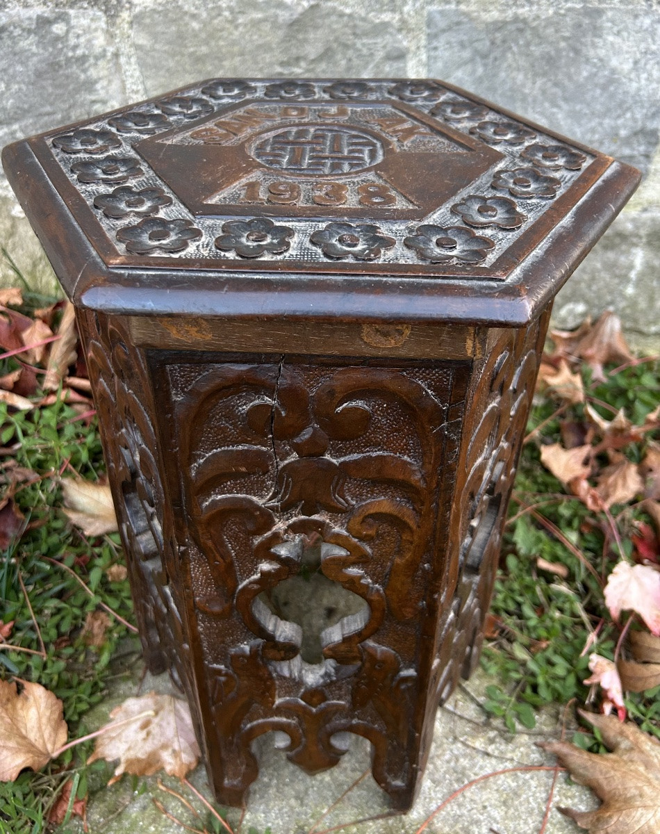Turkish Orientalist Art Deco Side Table -photo-1