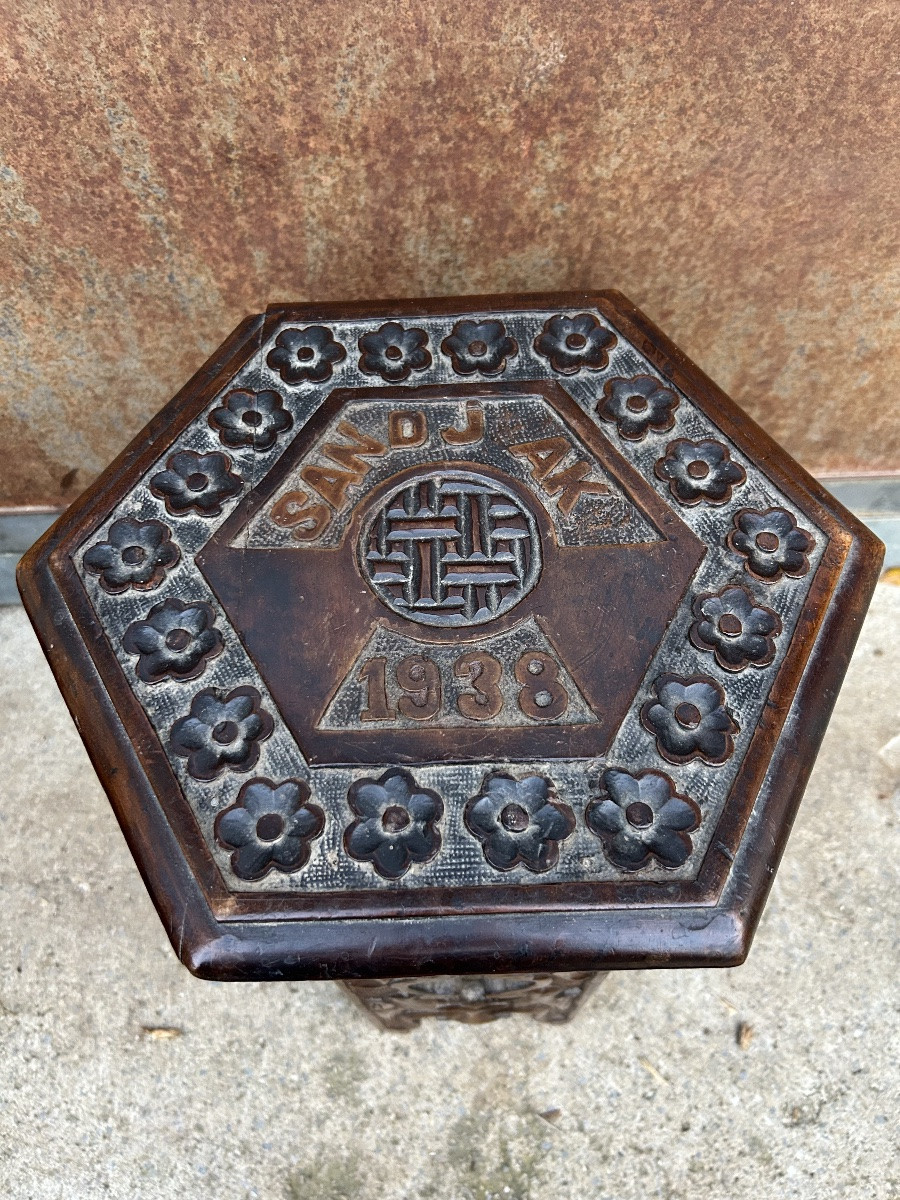 Turkish Orientalist Art Deco Side Table -photo-2