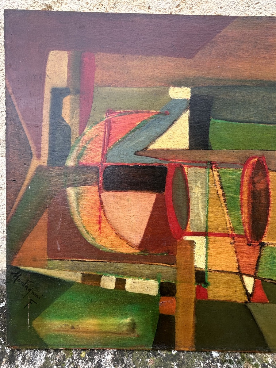 Geometric Abstract Painting, 1950, Italy -photo-1
