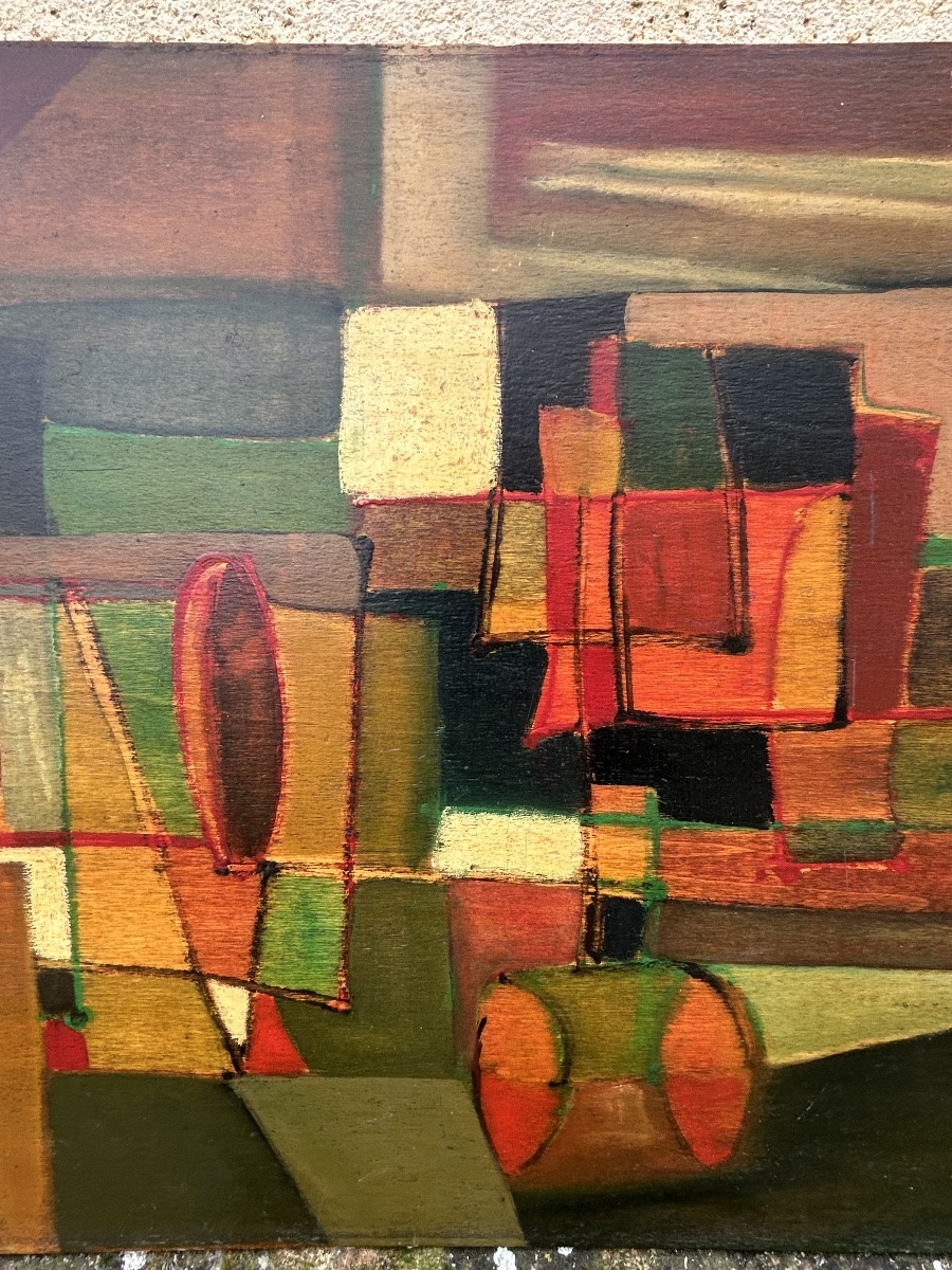 Geometric Abstract Painting, 1950, Italy -photo-2