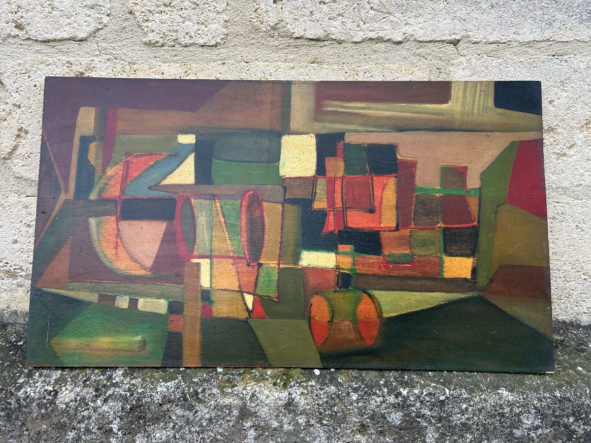 Geometric Abstract Painting, 1950, Italy -photo-4