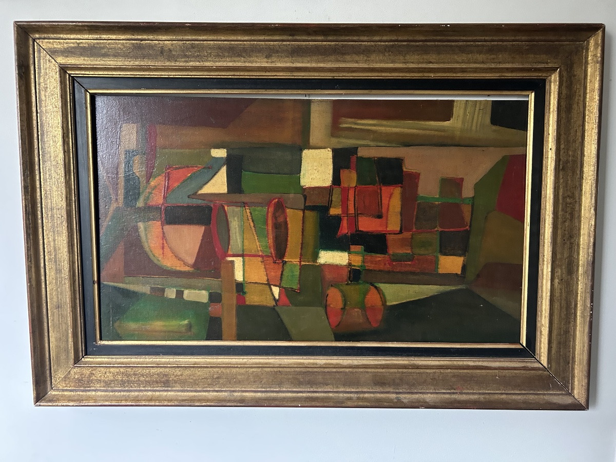 Geometric Abstract Painting, 1950, Italy -photo-5