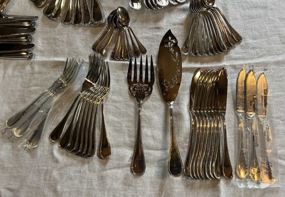 Christofle ménagère perles 99 pièces -photo-3