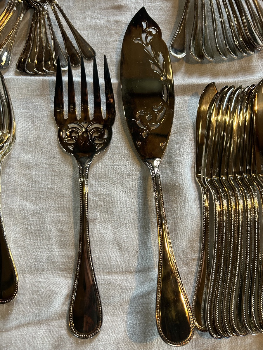 Christofle ménagère perles 99 pièces -photo-2