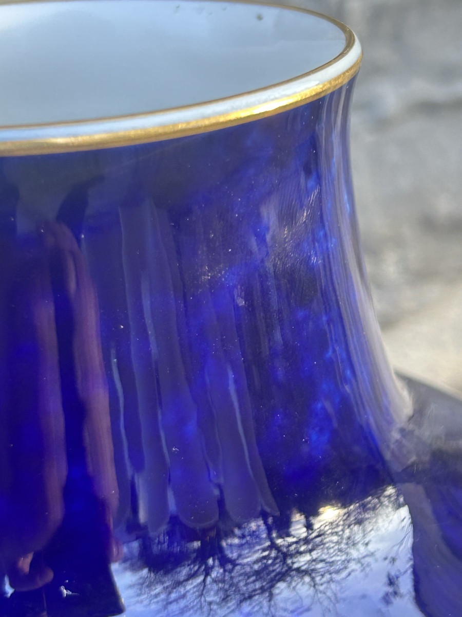 Vase porcelaine bleu de Sèvres 1904-photo-2
