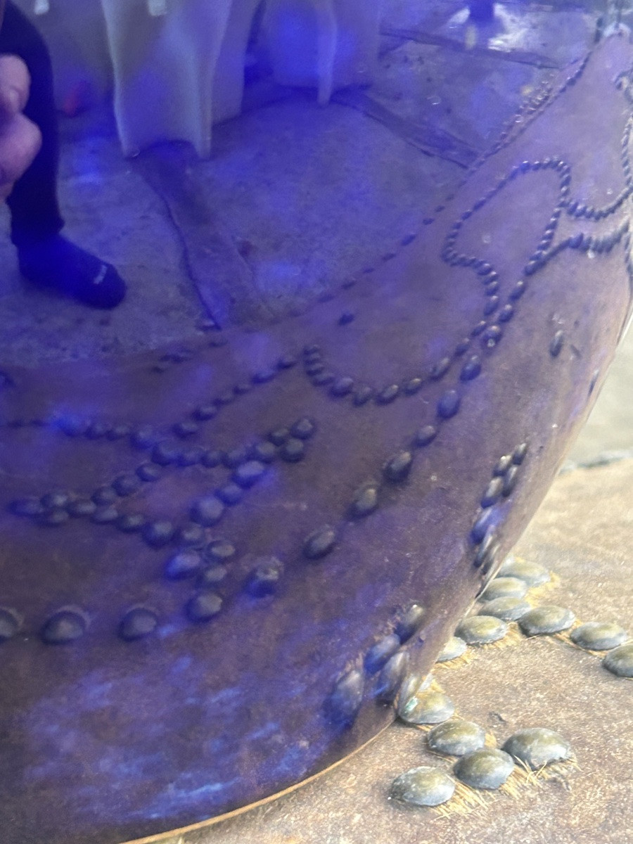 Vase porcelaine bleu de Sèvres 1904-photo-4