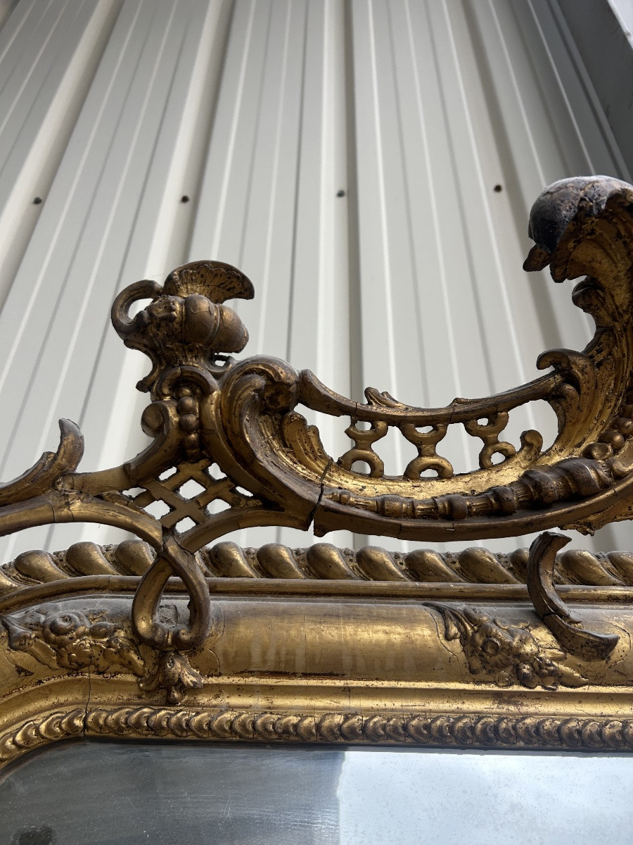 Miroir 19eme bois doré 250x130cm-photo-3