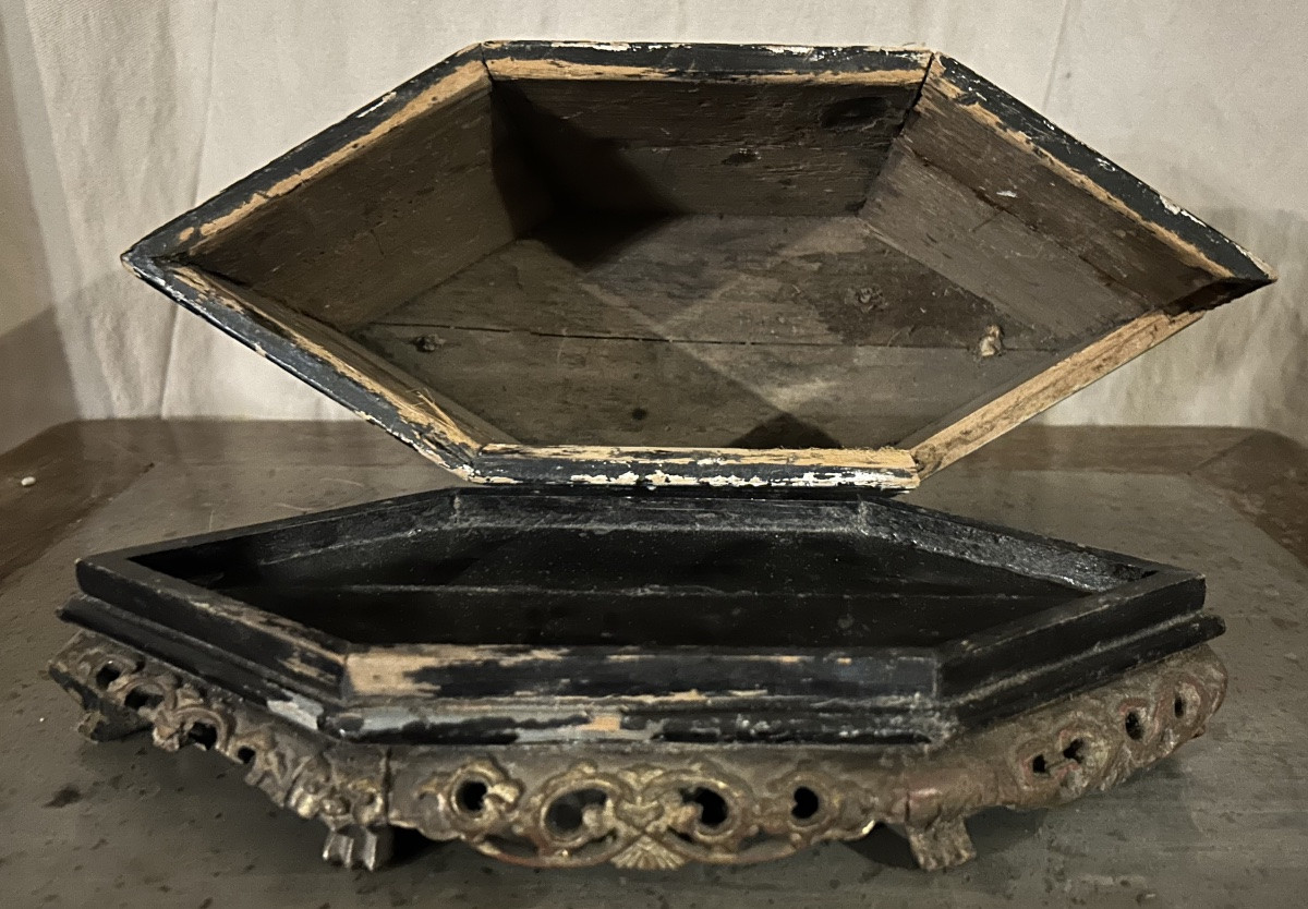 Chanab Altar Chest, Lacquered Wood, China, 19th Century-photo-4