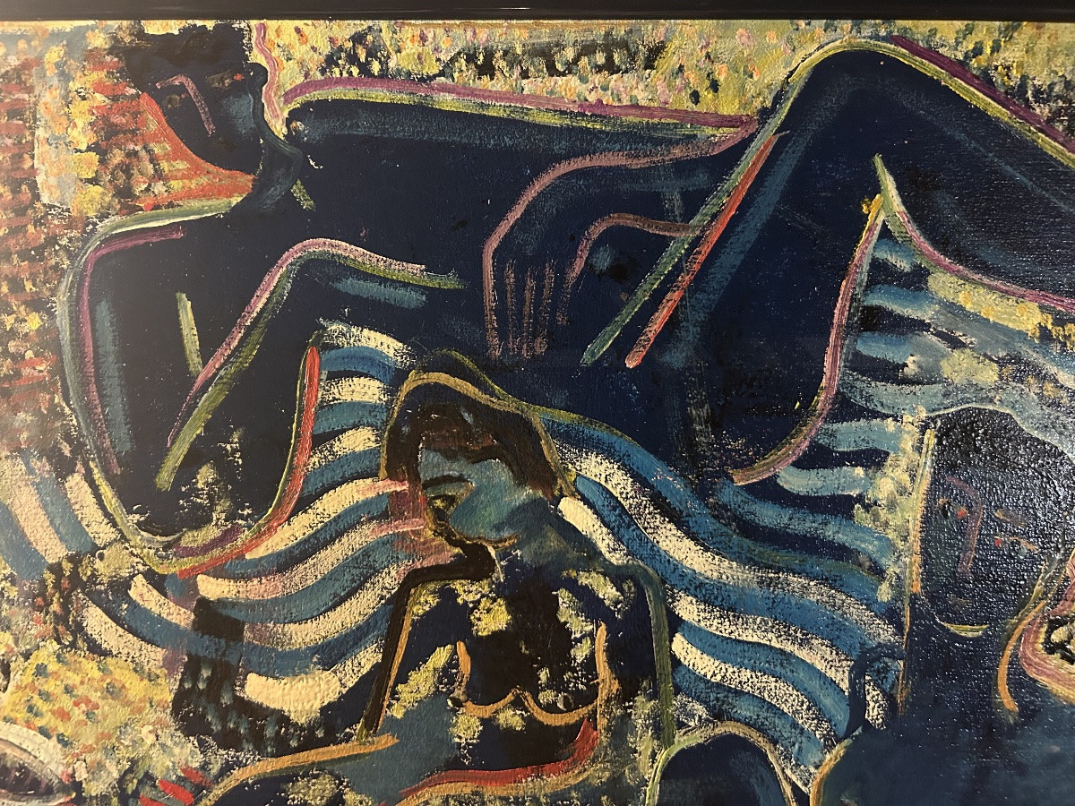 Lucien Puyuelo Painting Of Beachgoers -photo-4