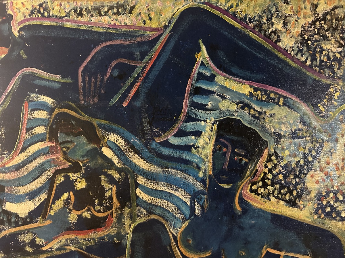 Lucien Puyuelo Painting Of Beachgoers -photo-5