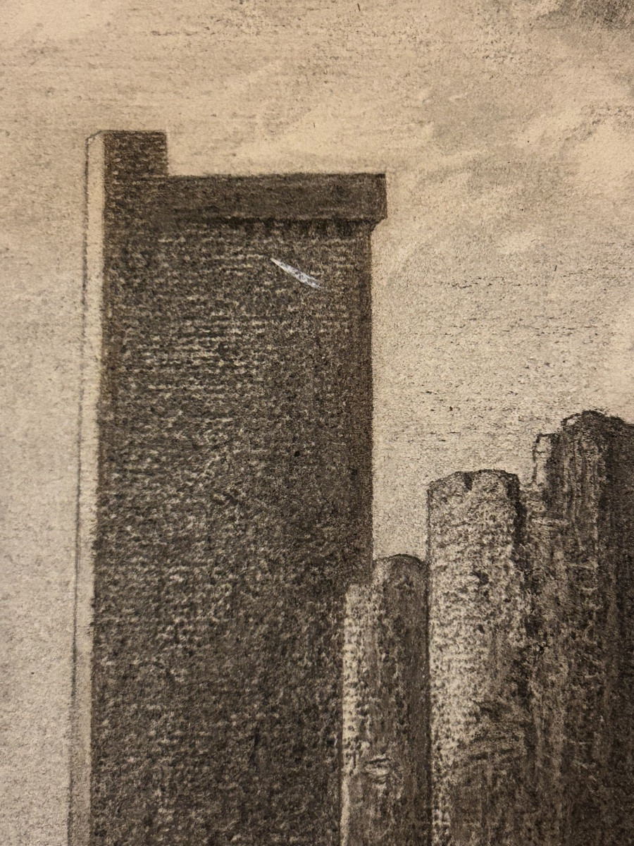 Château Forteresse de Polignac dessin ancien 19eme-photo-6